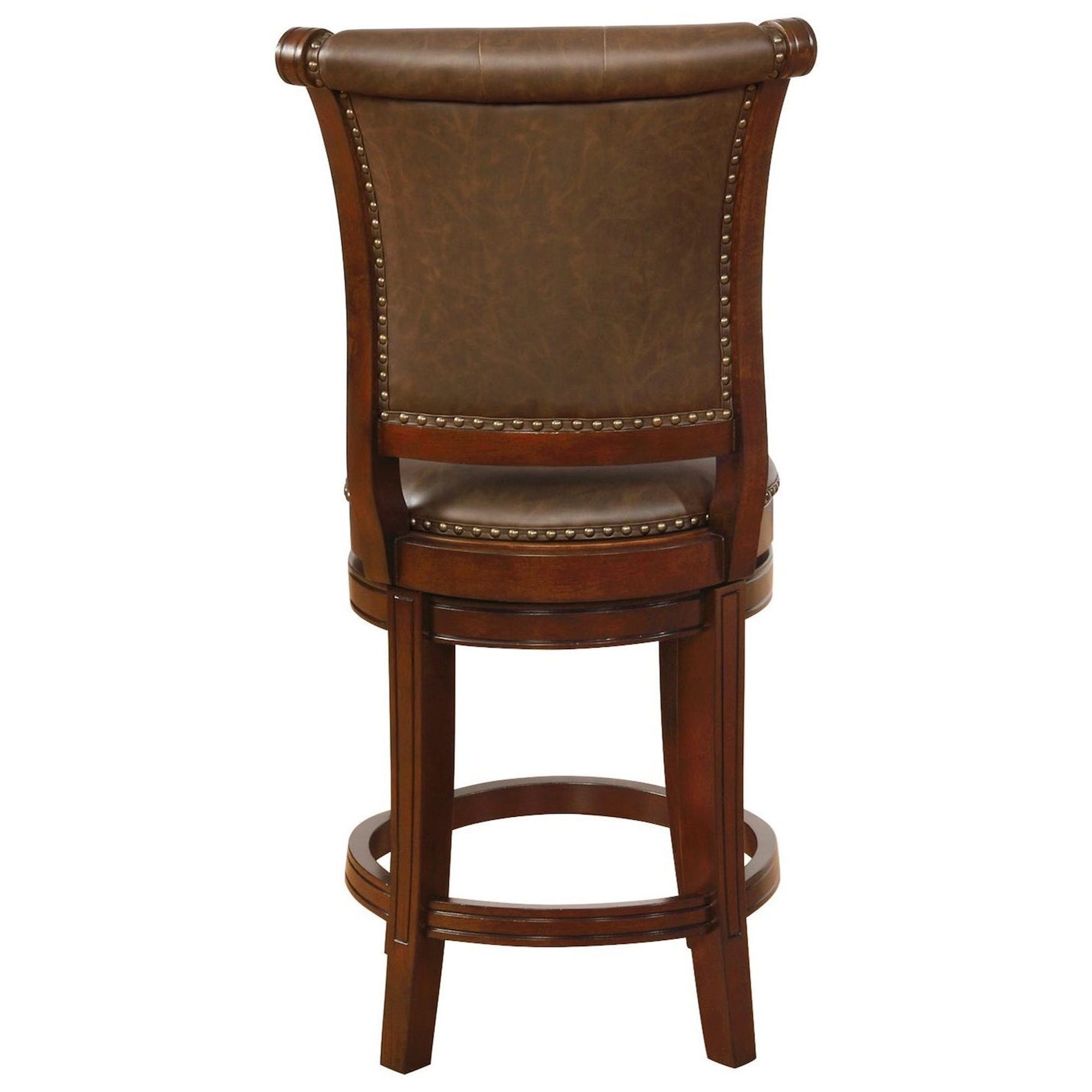 Crown Mark Granville 2792C24ESP Traditional Swivel Counter Height Bar Stool with Button